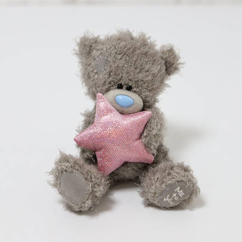Мягкая игрушка Тедди 20 см с розовой звездочкой