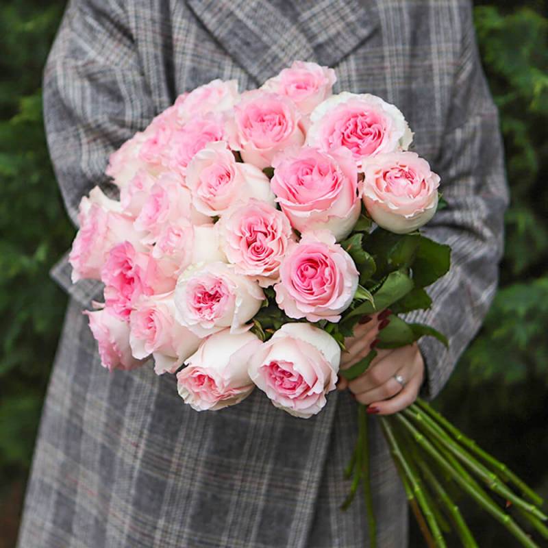 Роза импортная нежно розовая 70 см 