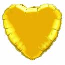 Шар из фольги « Сердце золотое» (большое) 73 см.