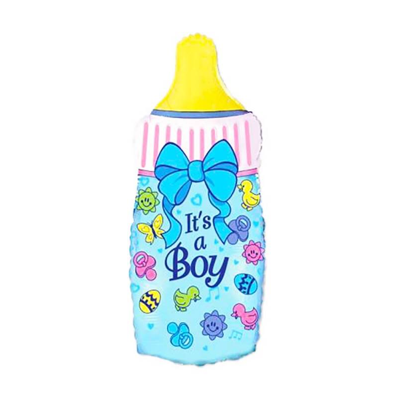 Фольгированный шар "Голубая бутылочка для мальчика"