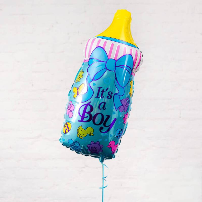 Фольгированный шар "Голубая бутылочка для мальчика"