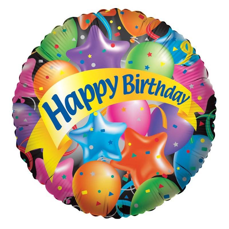 Фольгированный шар "Happy birthday" детский.