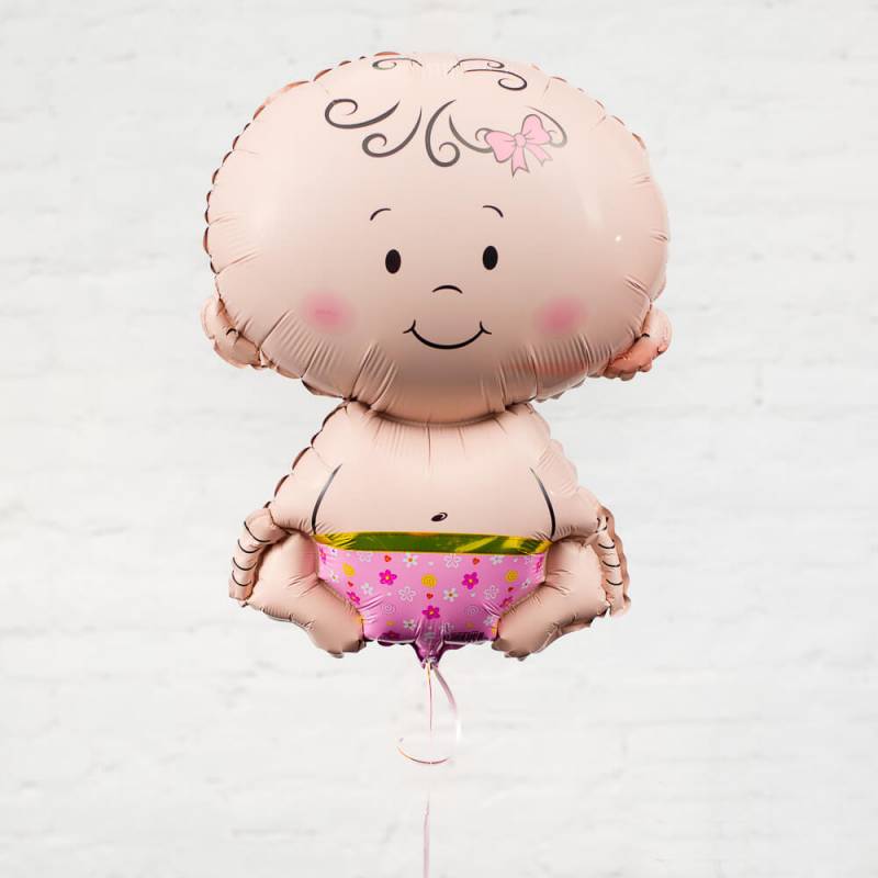 Фольгированный шар "Младенец" девочка.