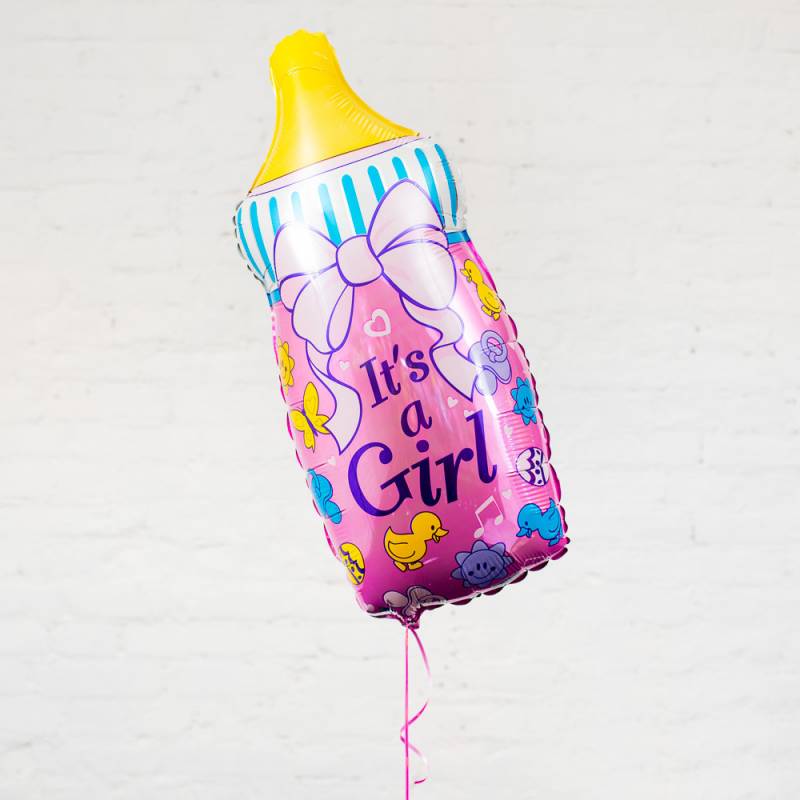  Фольгированный шар "Розовая бутылочка для малышки"