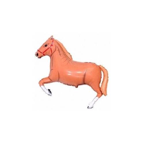Фольгированный шар " Лошадь" коричневая.