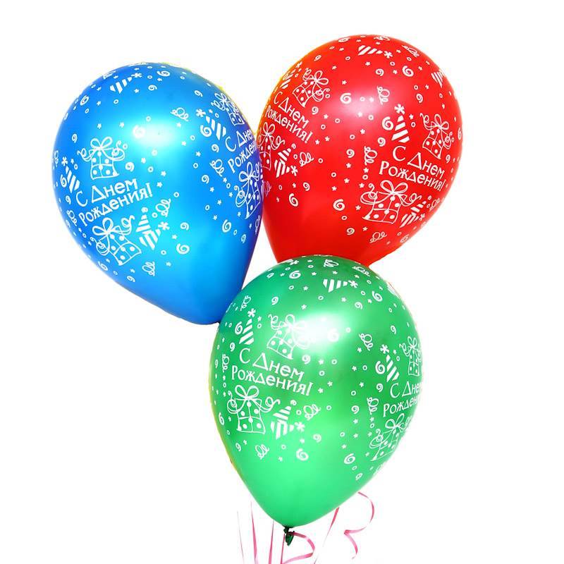 шары с надписью " С Днем рождения" 14 дюймов.